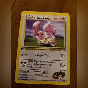 Brock’s Lickitung 1st edition gym.